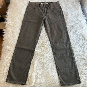 Banana Republic Pants Mens 33x30 33x29 Slim Fit Linen Cotton Blend Grey Green